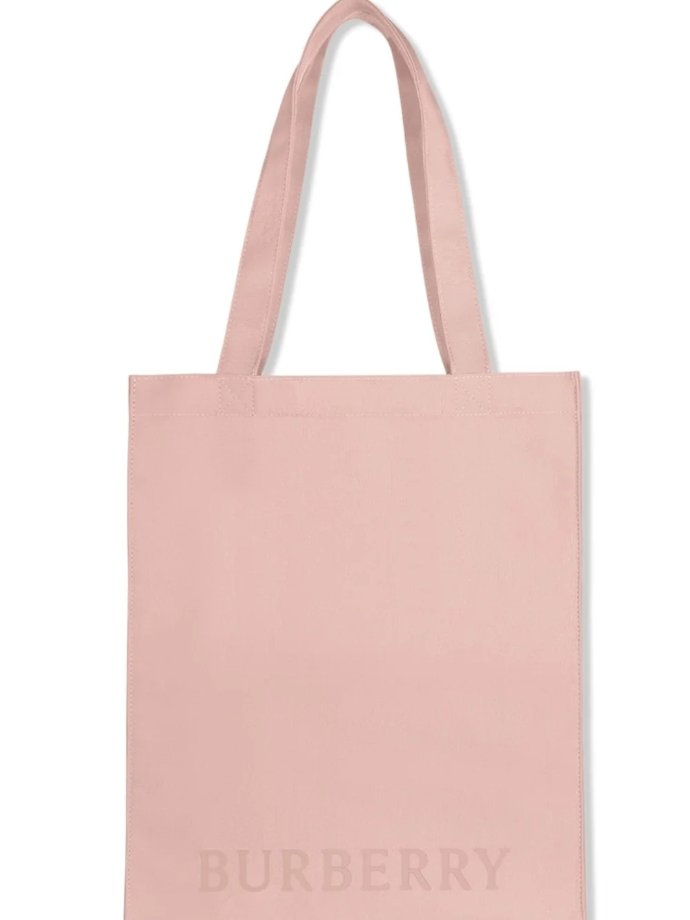 Burberry Light Pink Canvas Tote with Top Handles